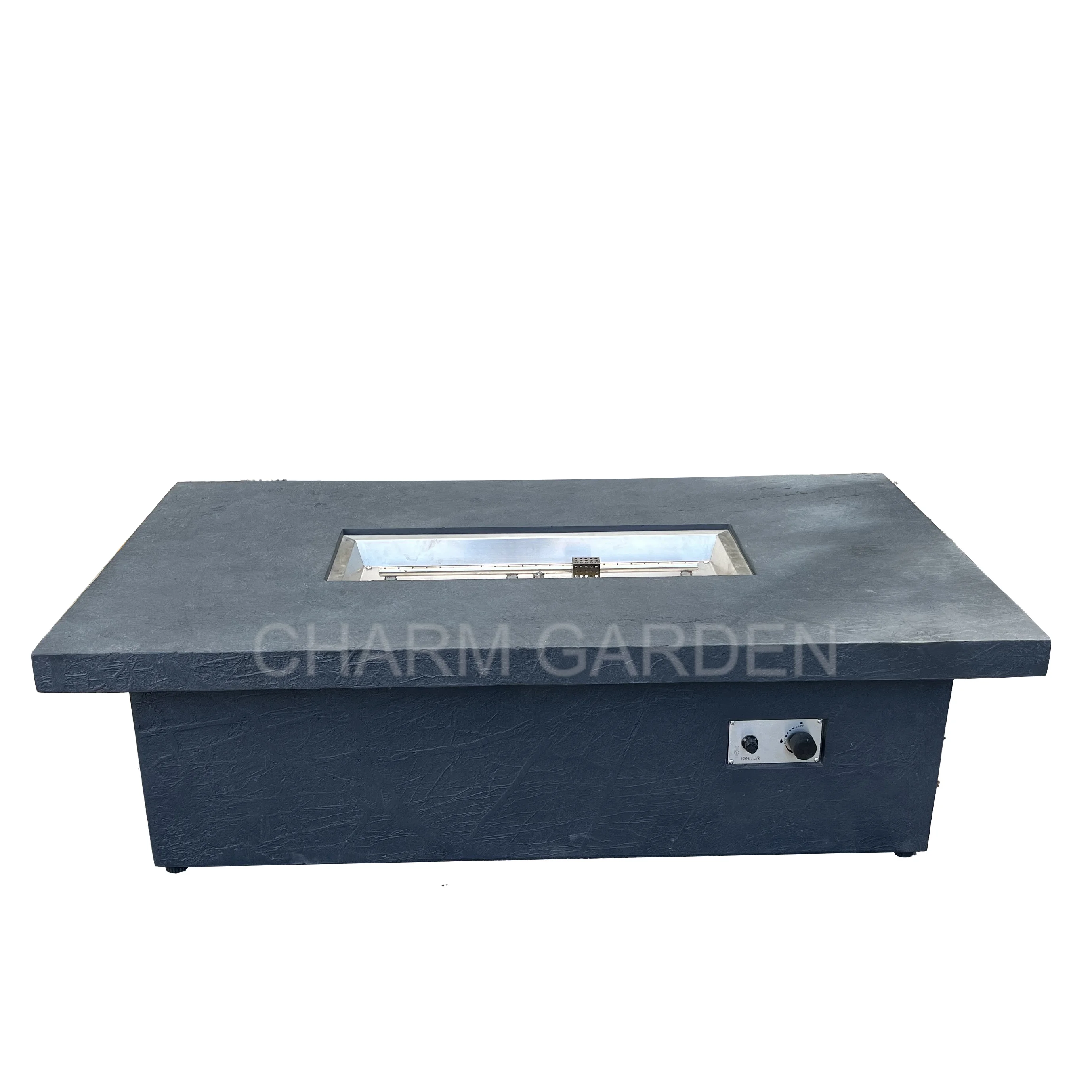 Patio Heaters Luxury Outdoor Furniture Natural Tropical Forest Marble Look Gas Fire Pit Table