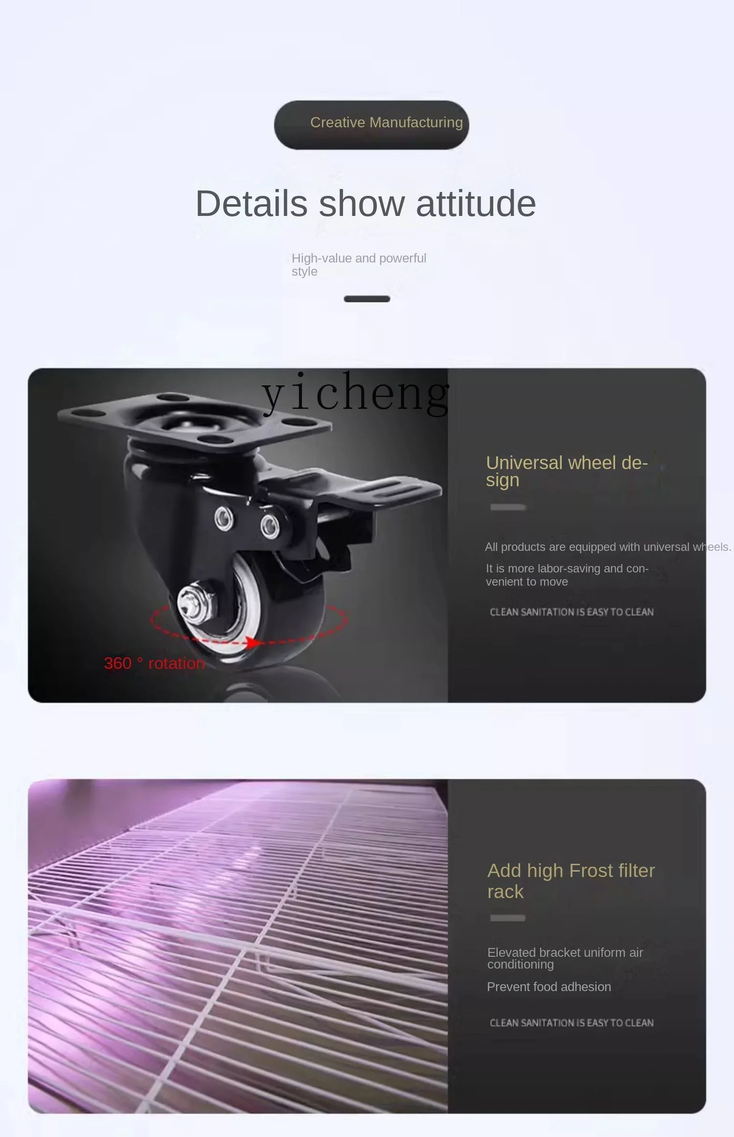 Tqh Display Cabinet Fresh Cabinet Freeze Storage Double Temperature Food Displaying Refrigerator Raw Meat Preservative