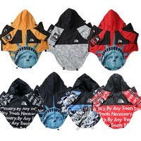 Luxury Designer Dog Clothes S-5XL Teddy French Bull Pitbull Dog Jacket Waterproof Rain Coat Pet Clothing