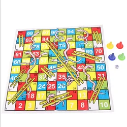 Snake Ladder Flight Chess 38cm/14.96inch Educational Children Toys Interesting Board Game Set Portable Flying Chess Board Game