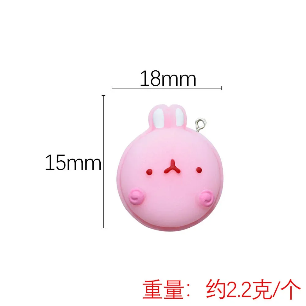 10Pcs Cute Cartoon Animals Cake Biscuit Resin Charms Pendants for Bracelets Necklace Earrings Jewelry Making Flat back Cabochon
