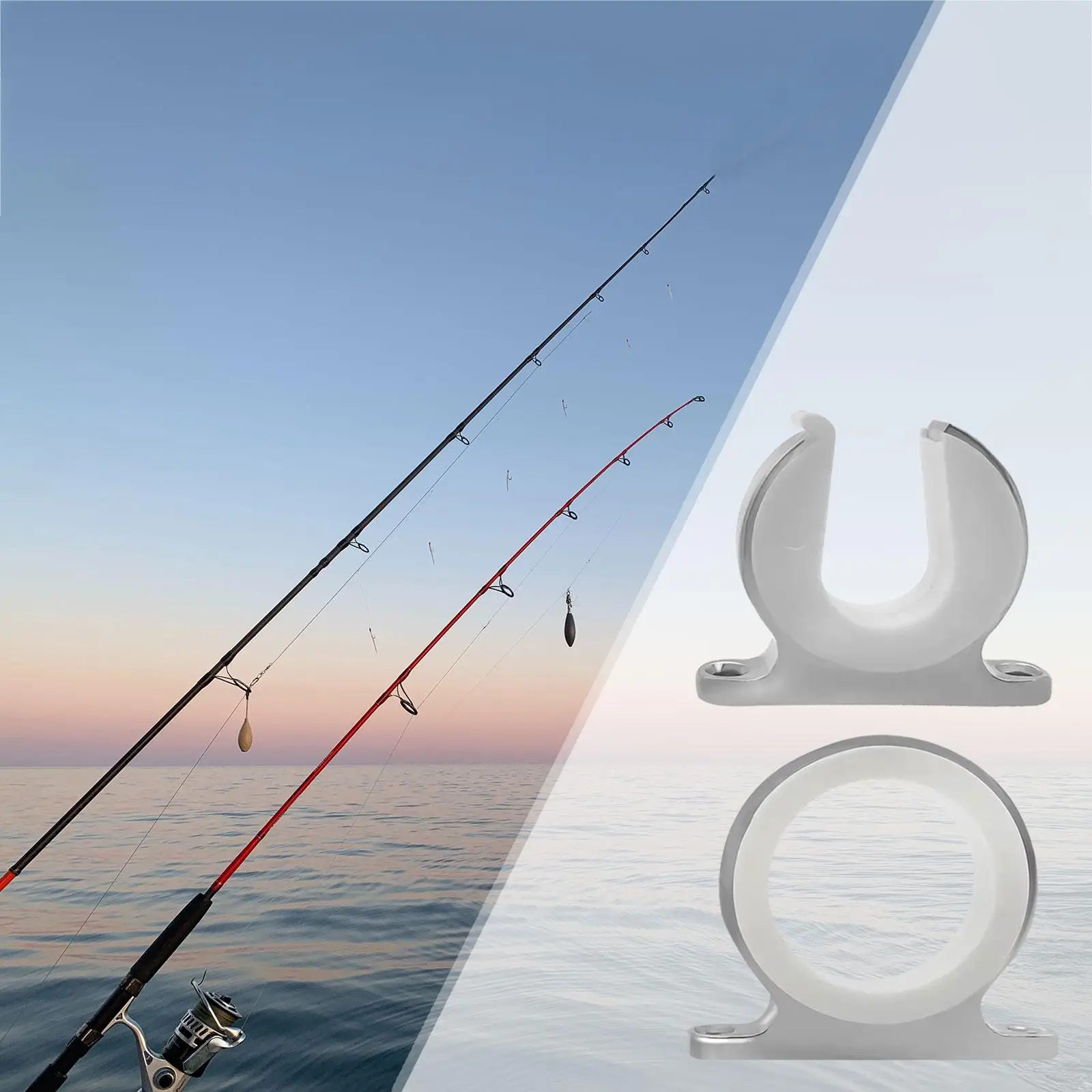 

Rod Holder Sturdy Gifts Professional Simple Installation Fishing Pole Holder