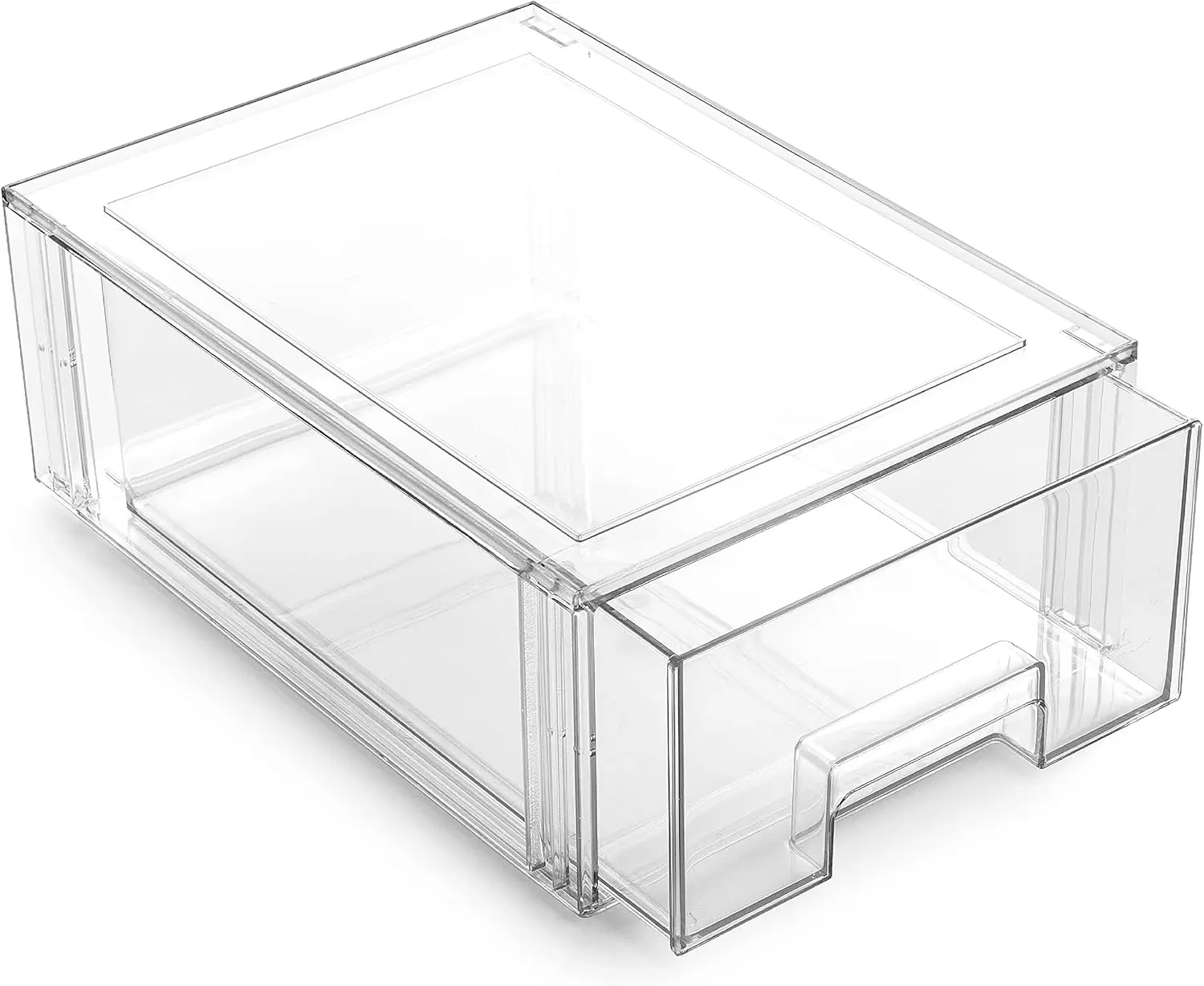 

| Stackable Plastic Storage Drawers, Large - 6 Pack | THE CRATE COLLECTION | Multi-Use Storage Bins with Drawers