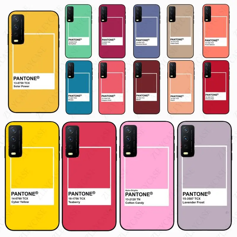 

Чехол для телефона funda Pantone ярких цветов для vivo Y35 Y31 Y11S Y20S 2021 Y21S Y33S Y53S V21E V23E Y30 V27E 5G, чехлы coque