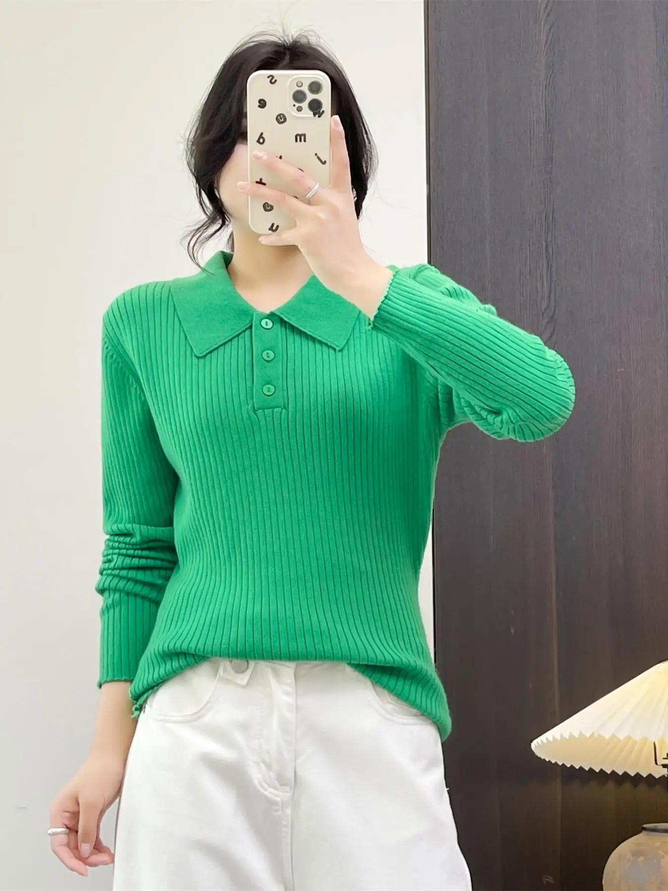 

Женский длинный вязаный топ све, эластичный топ с застежкой на талии, осень-зима, модный повседневный полиэфирное волокно