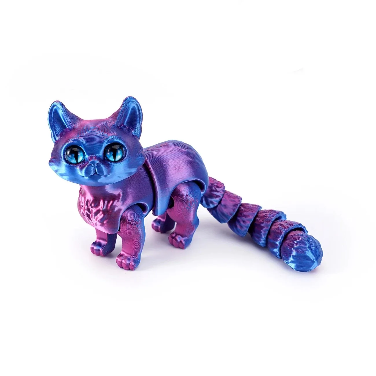 6,3/4,72 Zoll 3D-gedruckte süße Katzen bewegliches Gelenk Zappelspielzeug Stressabbau Dekompression Desktop Ornament Kinderspielzeug für Kinder Geschenk – Detail 7