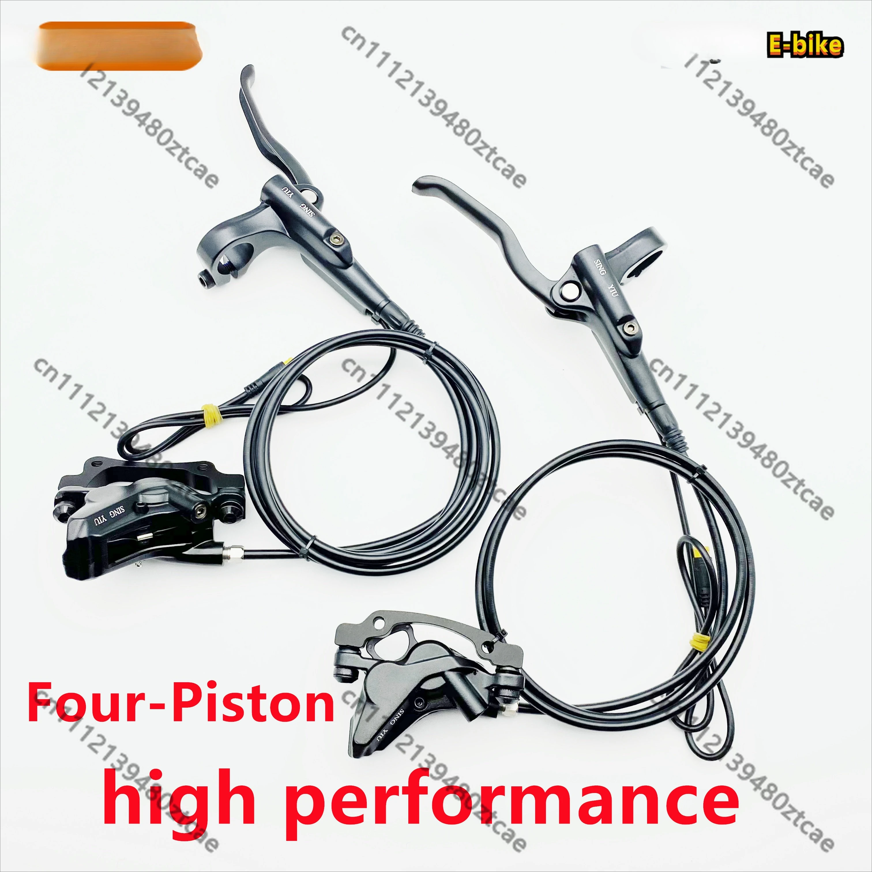 4 Piston Hydraulic Disc Brake Lever Cut-off Brake Handle For Mid Drive Electric Bicycle Replacement Parts