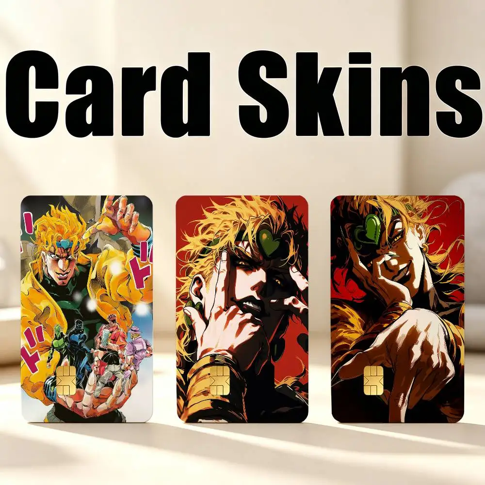 Jojo D-Dio Brando 1Set 4Pcs Card Skin Stickers, Waterproof Decorative Film for Credit Debit Bank Bus IC Cards