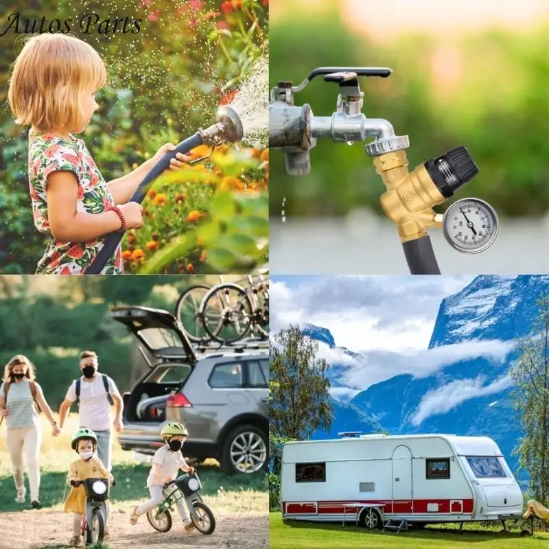 

57BA Water Pressure Regulator Water Pressure Regulator Handle Adjustable Water Pressure Reducer for Garden