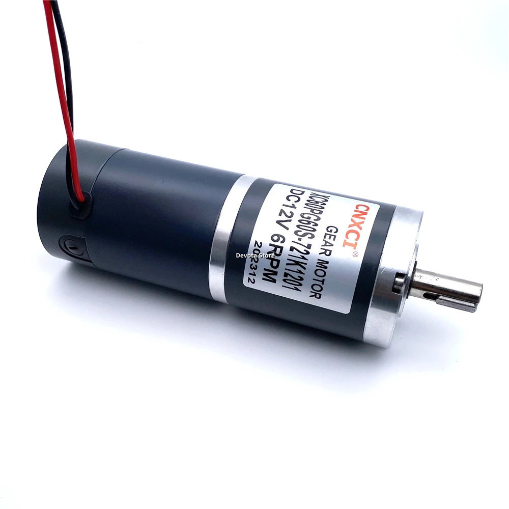 

60PG60S Planetary DC Gear Motor Brushed Big Torque 60MM 1:188/264/369/516/721 Ratio Power Keyway Shaft Model Motor