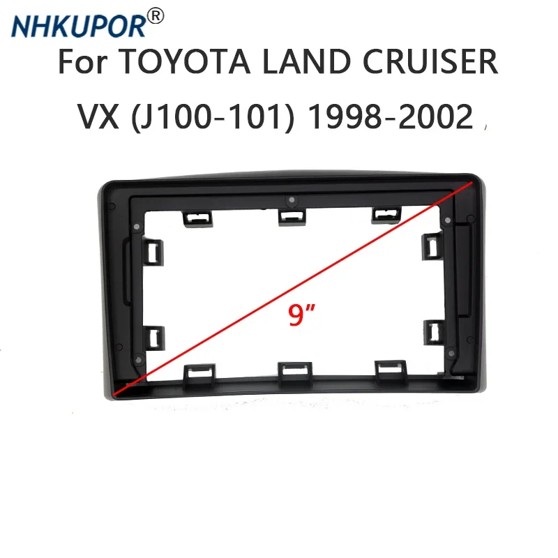 Car Radio Fascia For TOYOTA LAND Cruiser VX(J100-101) 1998 1999 2000 2001 2002 Auto Stereo Audio Player Dash Panel Frame Kit