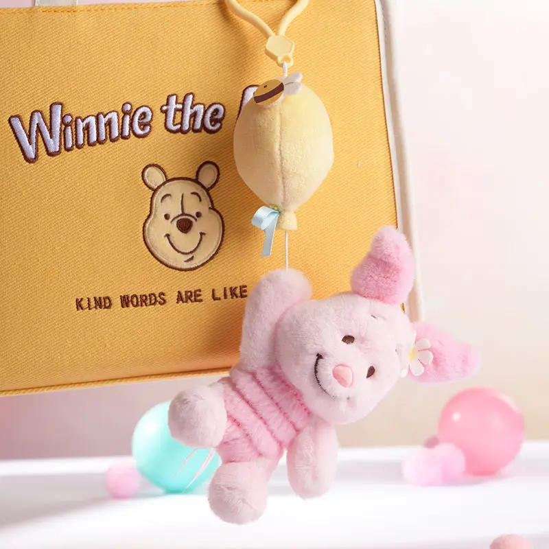 Potdemiel Disney Offizieller Honey Pot Pooh Cloud Schlüsselanhänger, süßer Plüsch-Winnie The Pooh-Anhänger, Charm für Schultaschen, Geschenk für Mädchen