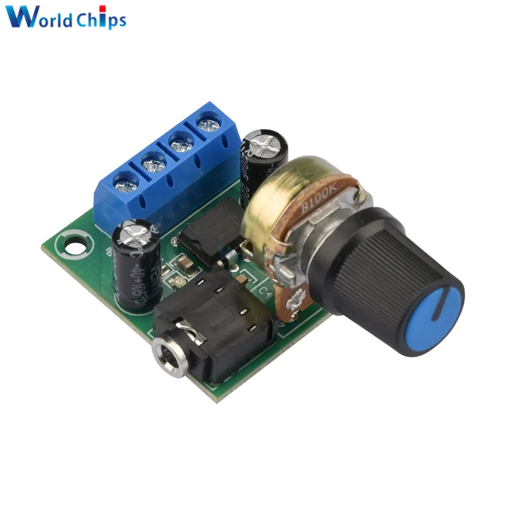DC 3-12V Mini LM386 Power Amplifier Board YX1667 Volume Control Audio Amplifier 3.5mm 0.5W-12W Speaker AMP Board Module image 4