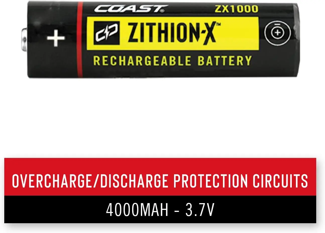 ZX1000 ZITHION-X Li-Ion-Akku für die XP11R LED-Taschenlampe, Schwarz