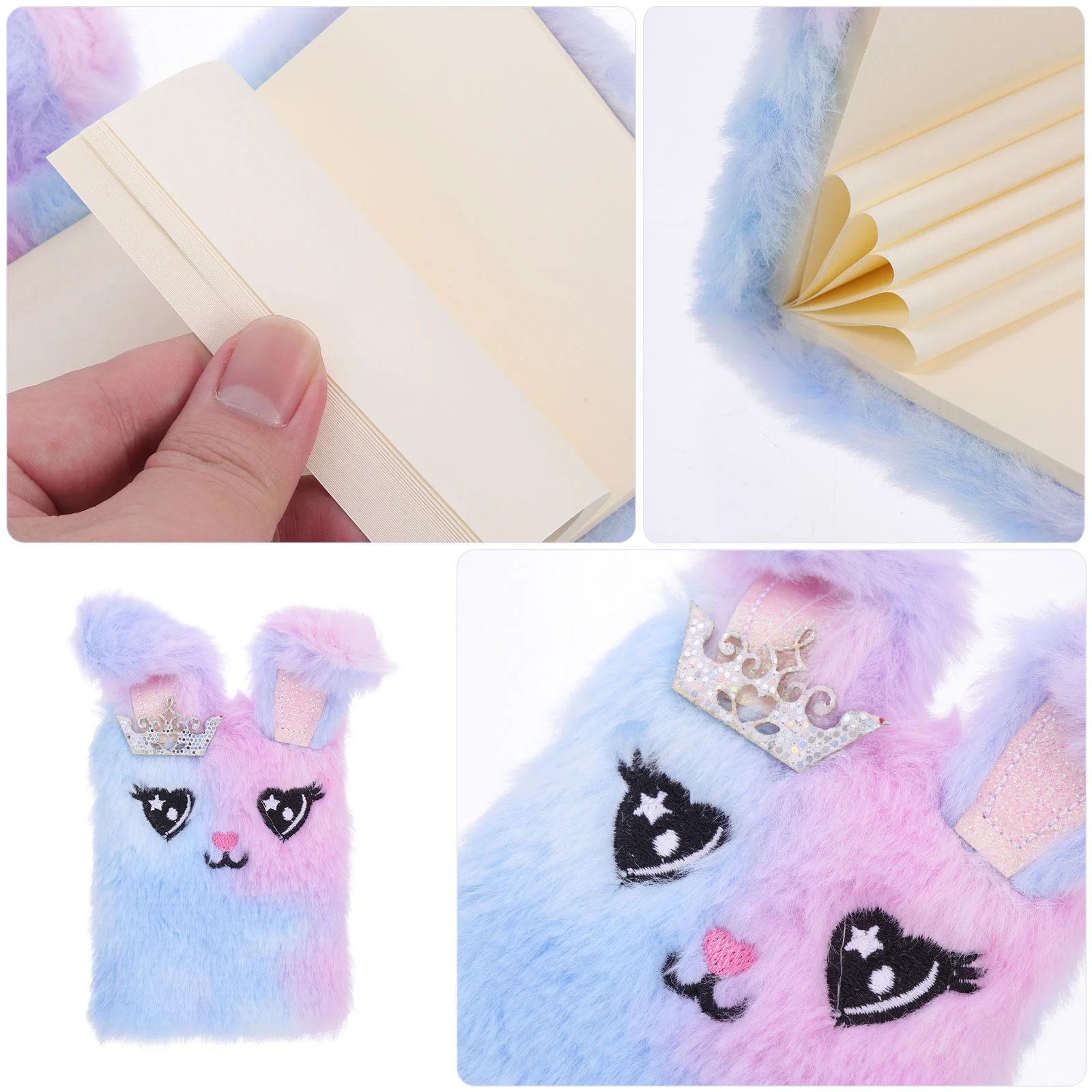 Journal Mini Notebook Travel Child The Notepads for Kids Girls Plush Paper Fluffy Lovely