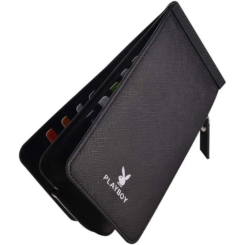 

Support-Border New Arrival Men and Women Long Card Holder Multiple Card Slots Card Clamp Mobile Phone Bag Wallet in