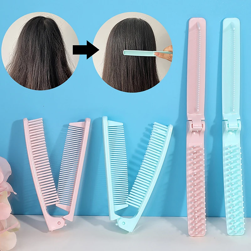 Portable Travel Hair Comb Detangling Hair Brush Foldable Dual-Purpose Massage Comb Anti-Static Hair Combs Hair Styling Tools