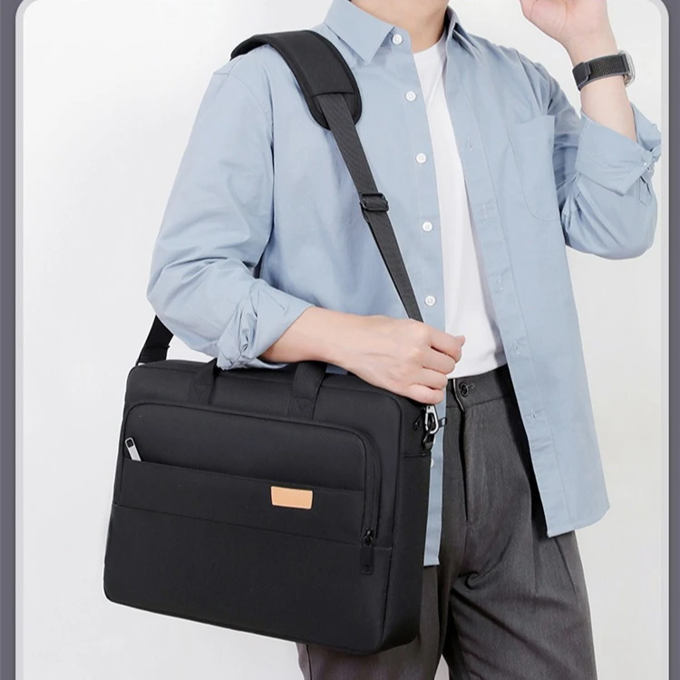 Six-dimensional airbag, 18-inch computer bag, thick, large-capacity, multi-functional single-shoulder travel briefcase