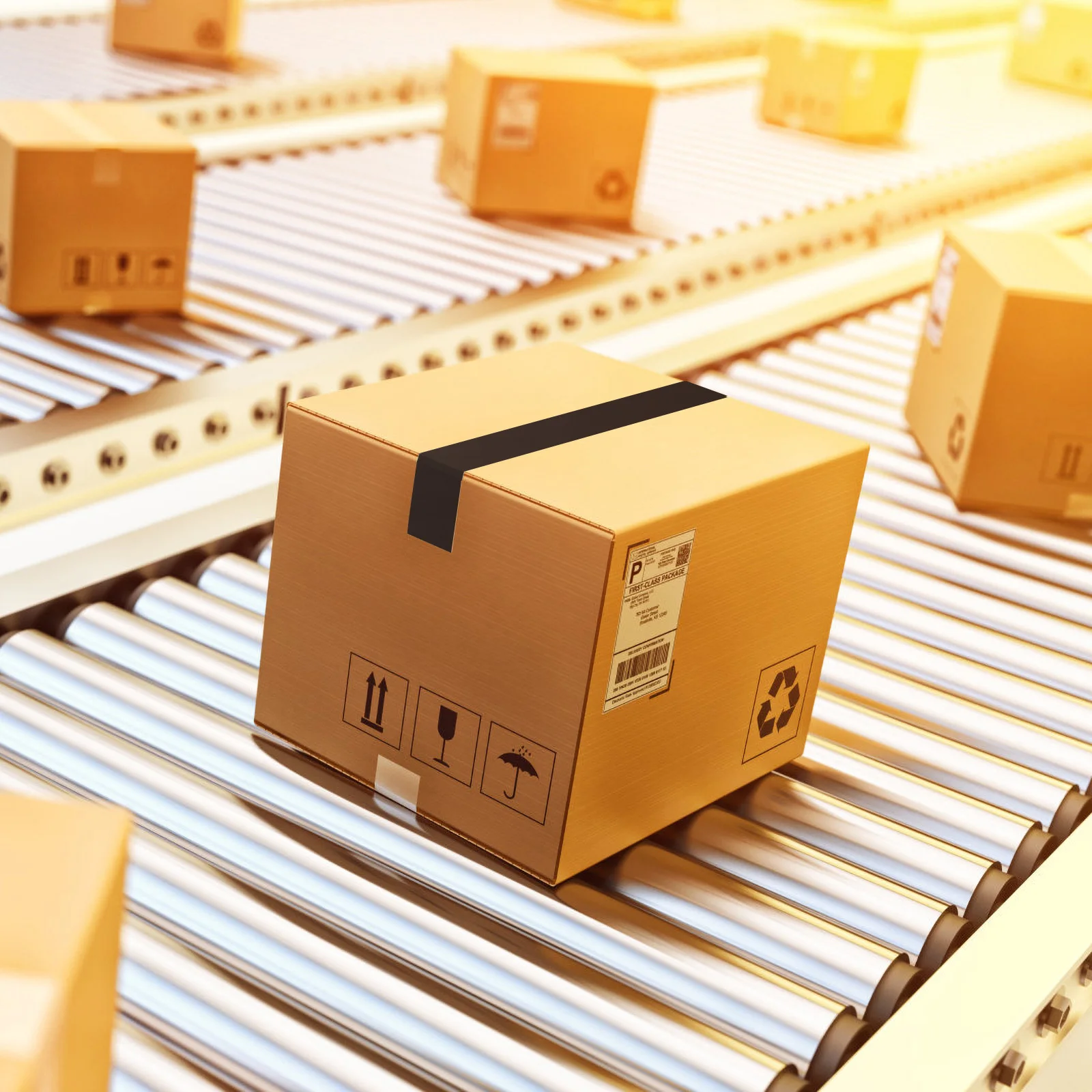 2 لفات شريط تعبئة أسود شديد التحمل لصناديق الورق المقوى الختم الشحن شريط تغليف البريد لفة متعددة الوظائف #1