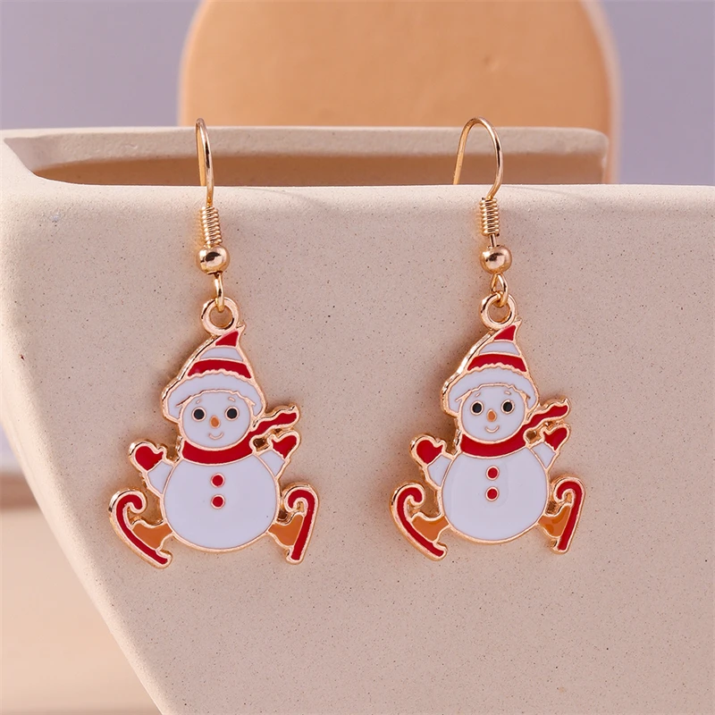 Modische Weihnachts-Ohrringe für Damen, Weihnachtsbaum-Hängeohrringe, Mädchen-Neujahrsfest-Schmuck, Geschenke – Detail 14