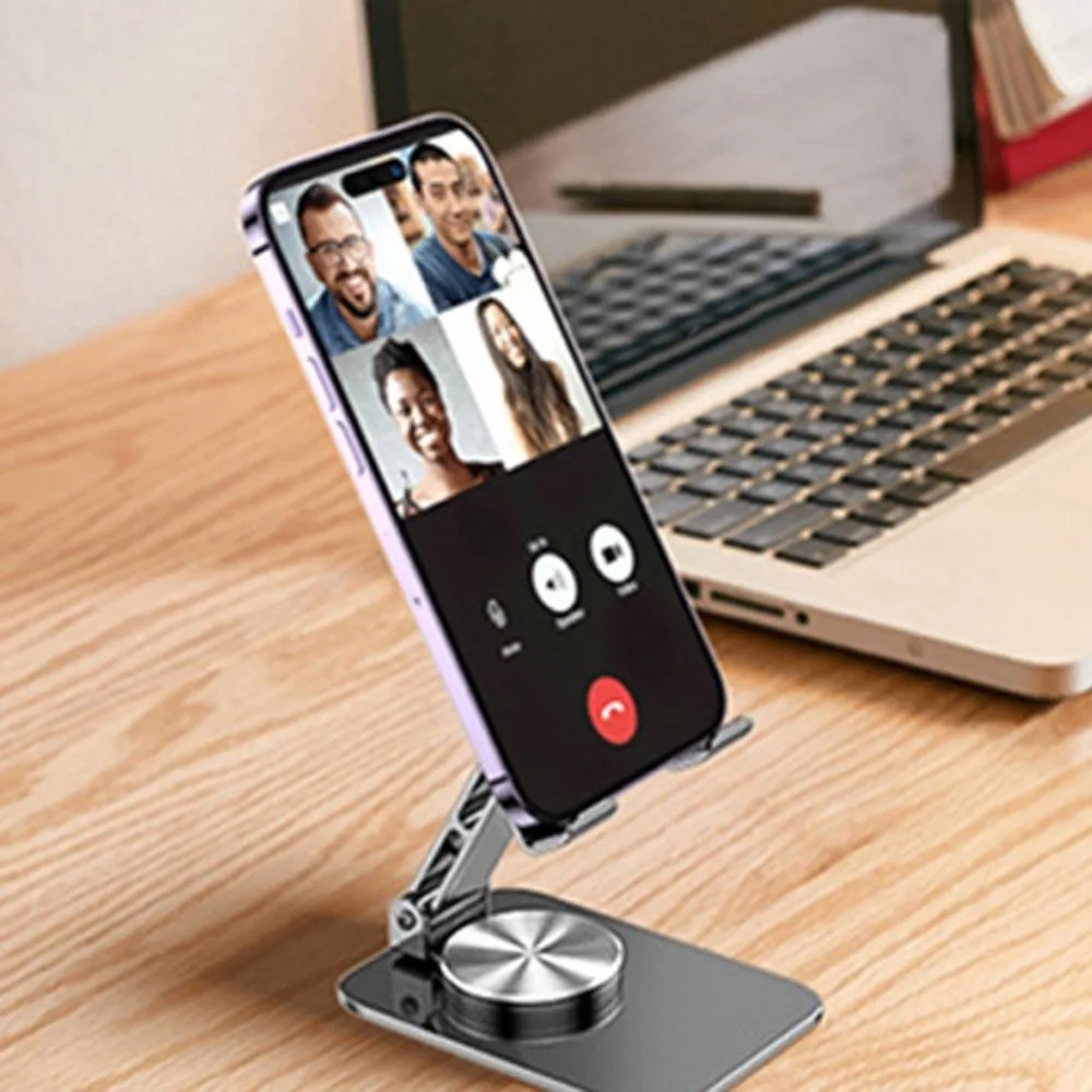 

360 ° Rotating Adjustable Phone Holder Metal Adjustable Mobile Phone Holder Stand Folding Portable Table Cell Phone Stand