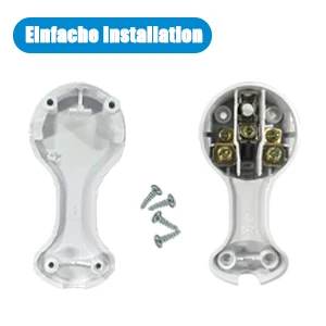 4 Schuko-Flachsteckeradapter mit Klappgriffen für Austauschbare Verkabelung, Stromstecker-Steckeradapter, Europäischer Standard – Detail 9