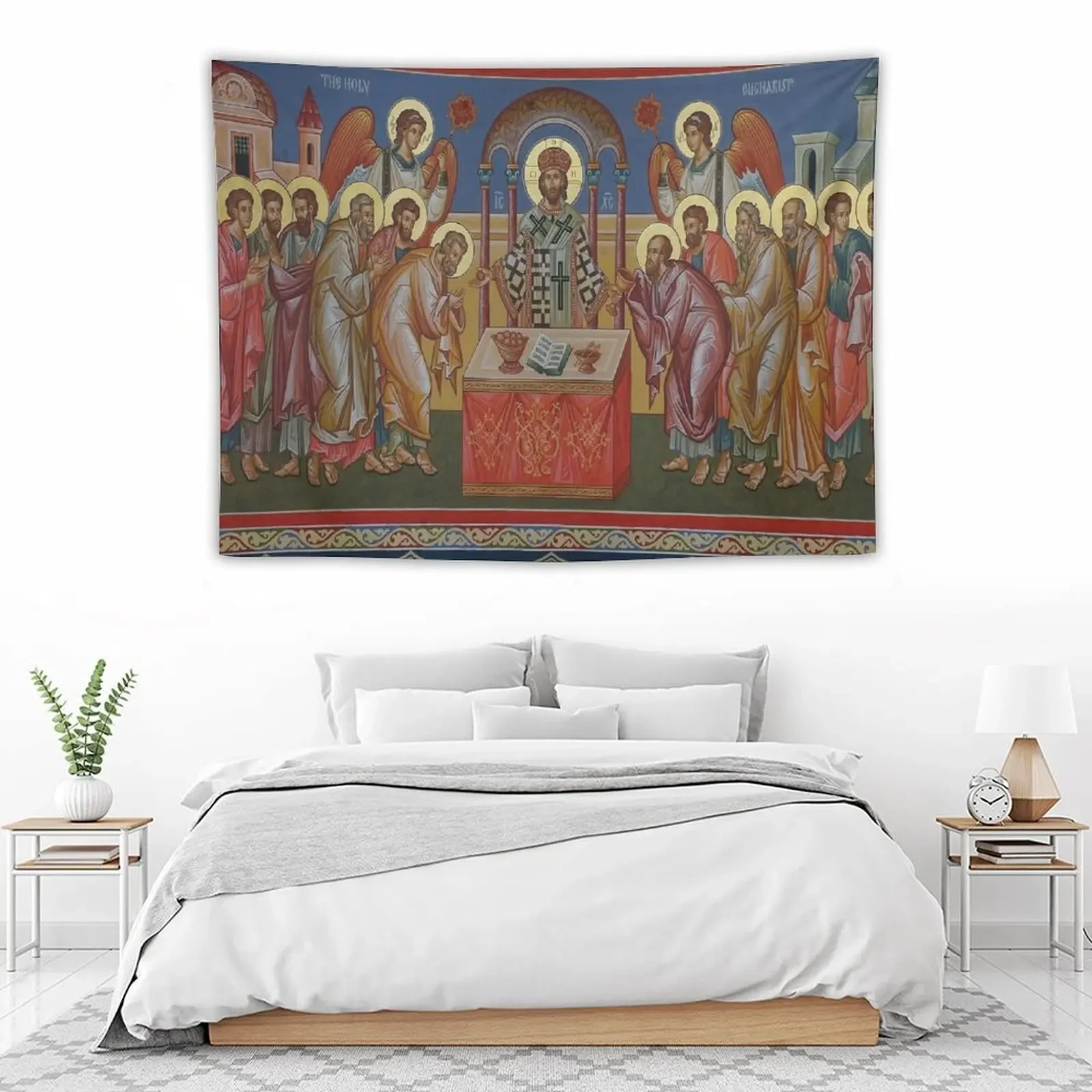 Orthodox Christian Icon the Holy Eucharist Tapestry Decor Home Home Decorating Tapestry