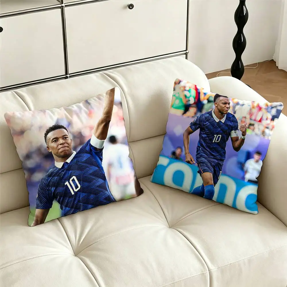 football M-Mbappe 10 Pillow Case Pattern Printed Pillowcase For Living Room Sofa Cushion Cover