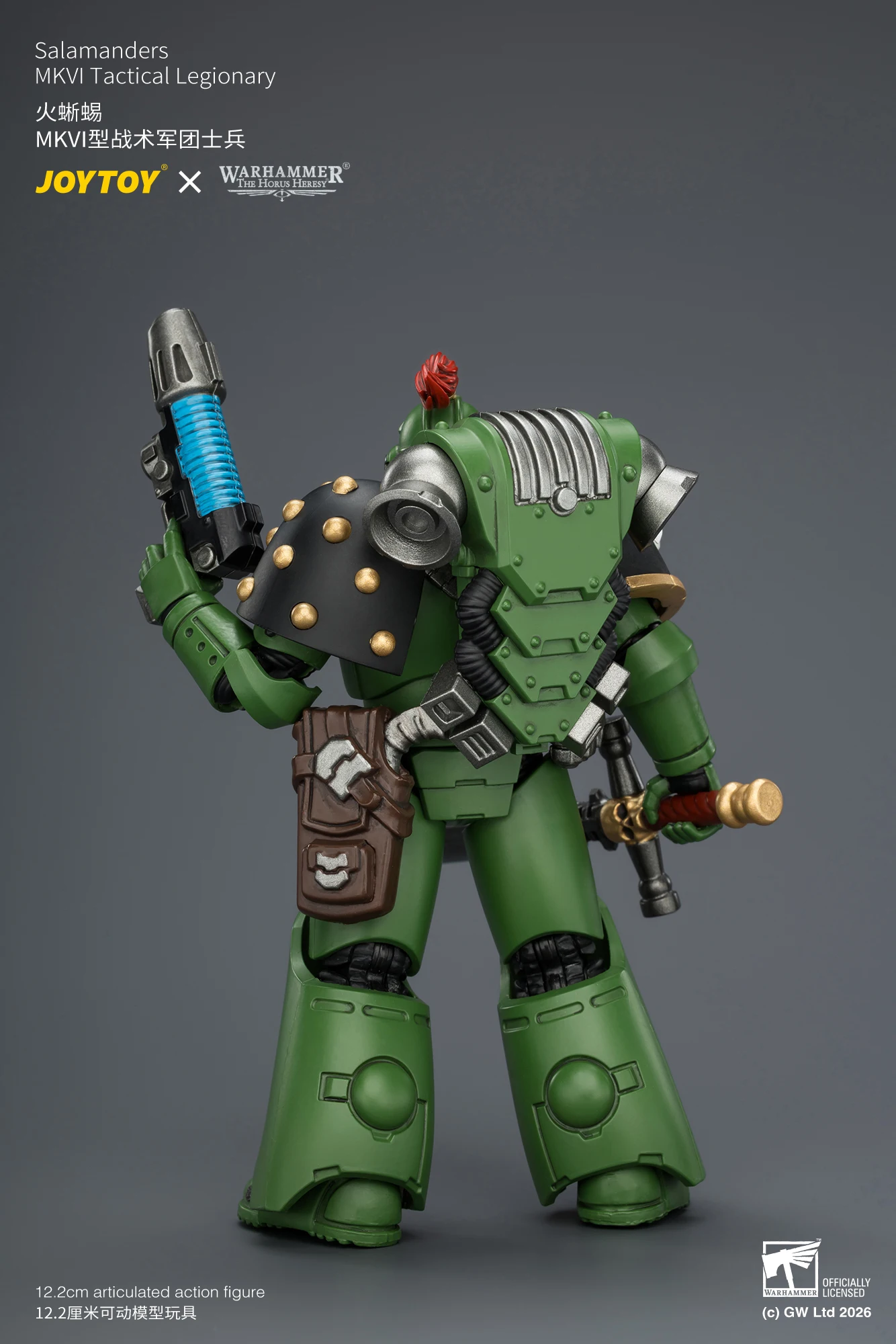 【Pre-sale】JOYTOY Warhammer 40K Salamanders MKVI MK III Tactical Legionary with Plasma Pistol Bolt Pistol 1/18 Action Figure view 5