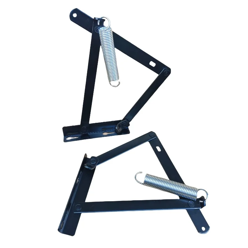 Triangle spring hinge, simple sofa bed box hinge, thickened wear-resistant furniture hardware function storage hinge