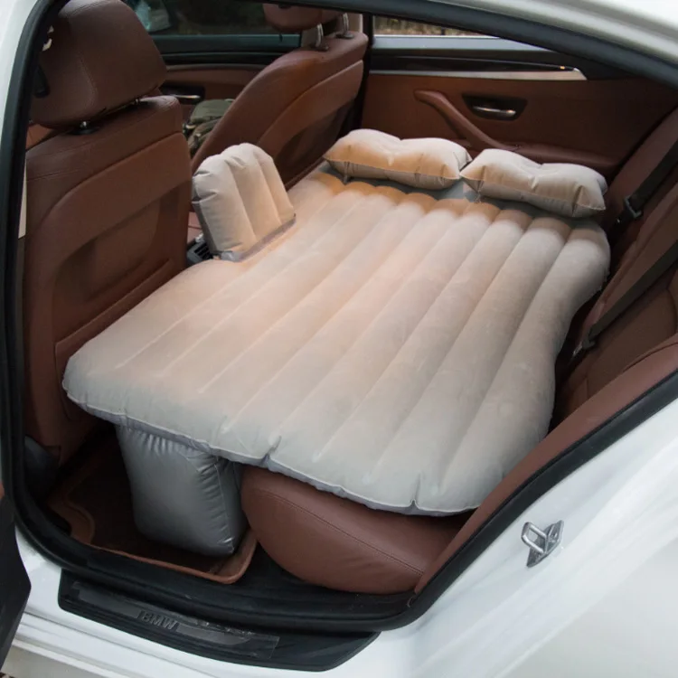 Hot Sale Flocking Car air Bed Travel Inflatable Mattress for Car Tent Sleeping Pad Car Backseat Sleeping Bed