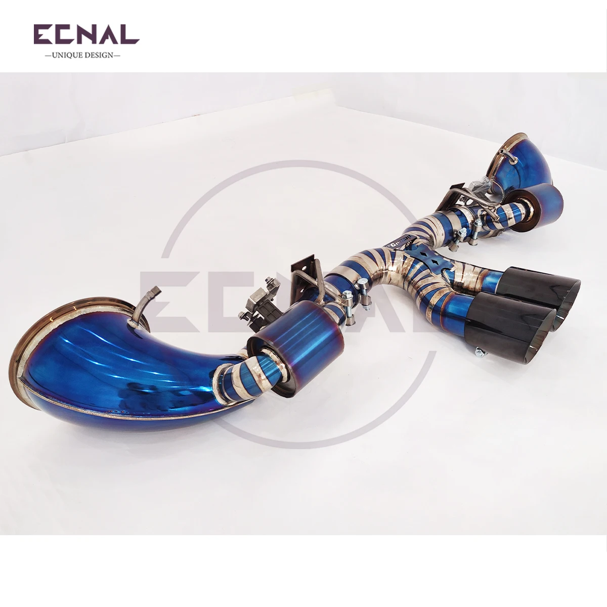 Ecnal Exhaust Axle-back Pipe with OEM Valve Muffler Titanium Alloy Gintani Sport Exhaust System for Porsche 992 GT3 4.0T
