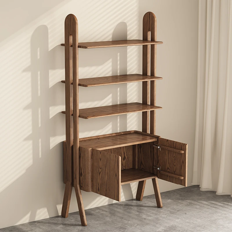 خزانة كتب من الخشب الصلب الاسكندنافي خزانة جانبية لتناول الطعام من خشب الرماد خزانة شرفة من الخشب الصلب شقة صغيرة خزانة بوجو منزلية أرضية ra