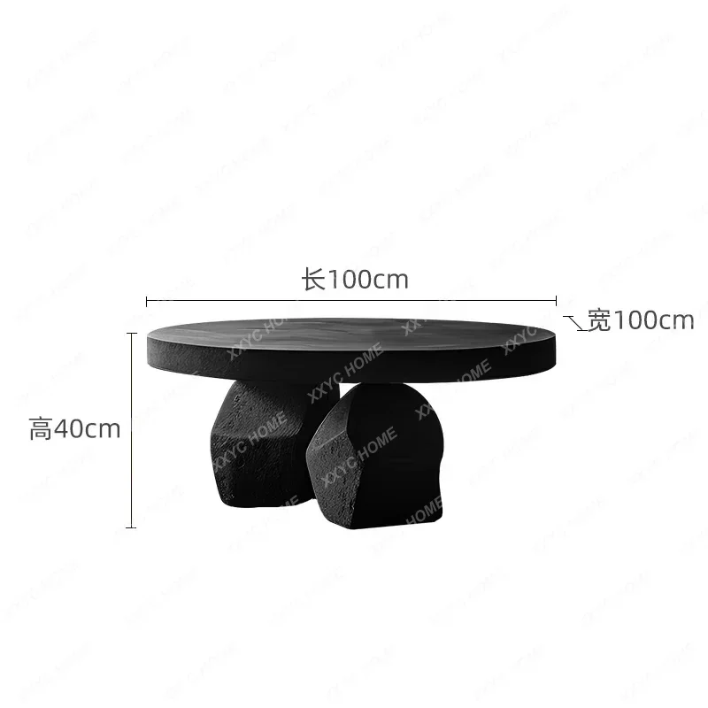 X J Brown Design Side Table Black Aesthetic Unique Luxury Coffee Table Center Wood Mesa De Centro Sala Furniture
