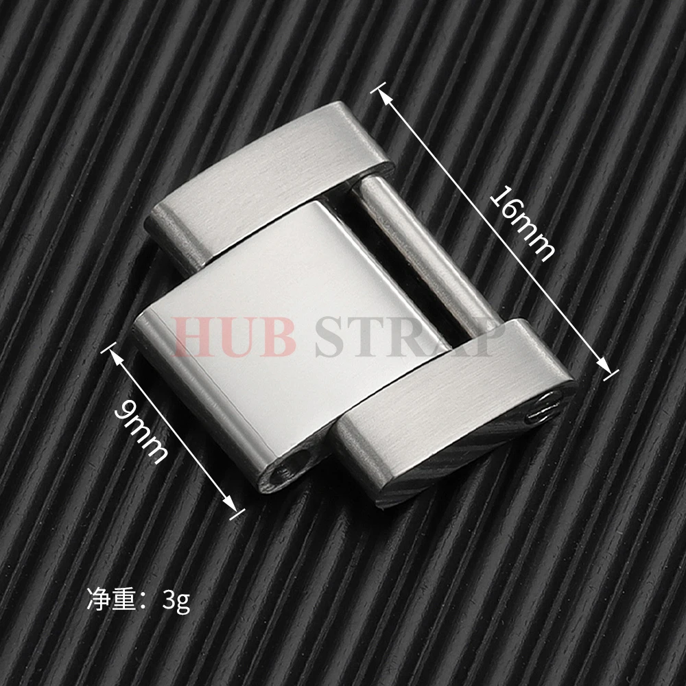 16*8 مللي متر ل الغوص حزام ساعة اليد تمديد القسم 16*9 مللي متر ل شبح المياه الفولاذ المقاوم للصدأ ساعة اكسسوارات حزام تمديد القسم