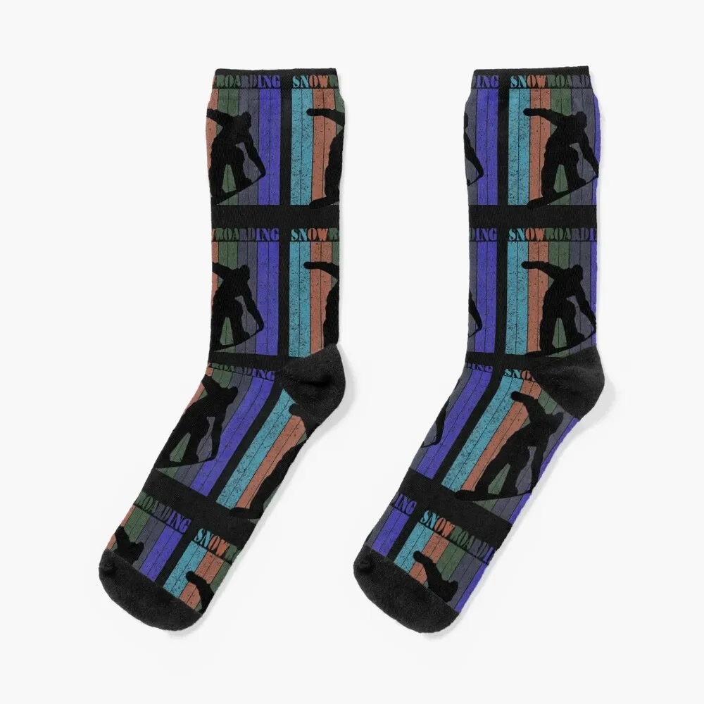 

Snowboard Retro Vintage Snowboarder Gift Socks ankle hiking anti slip football football Socks For Men Women's