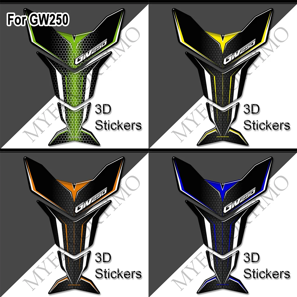 For Suzuki Inazuma GW250 GW 250 Motorcycle 3D Epoxy Resin Sticker Fuel Oil Tank Pad Protector Stickers Decals Kit