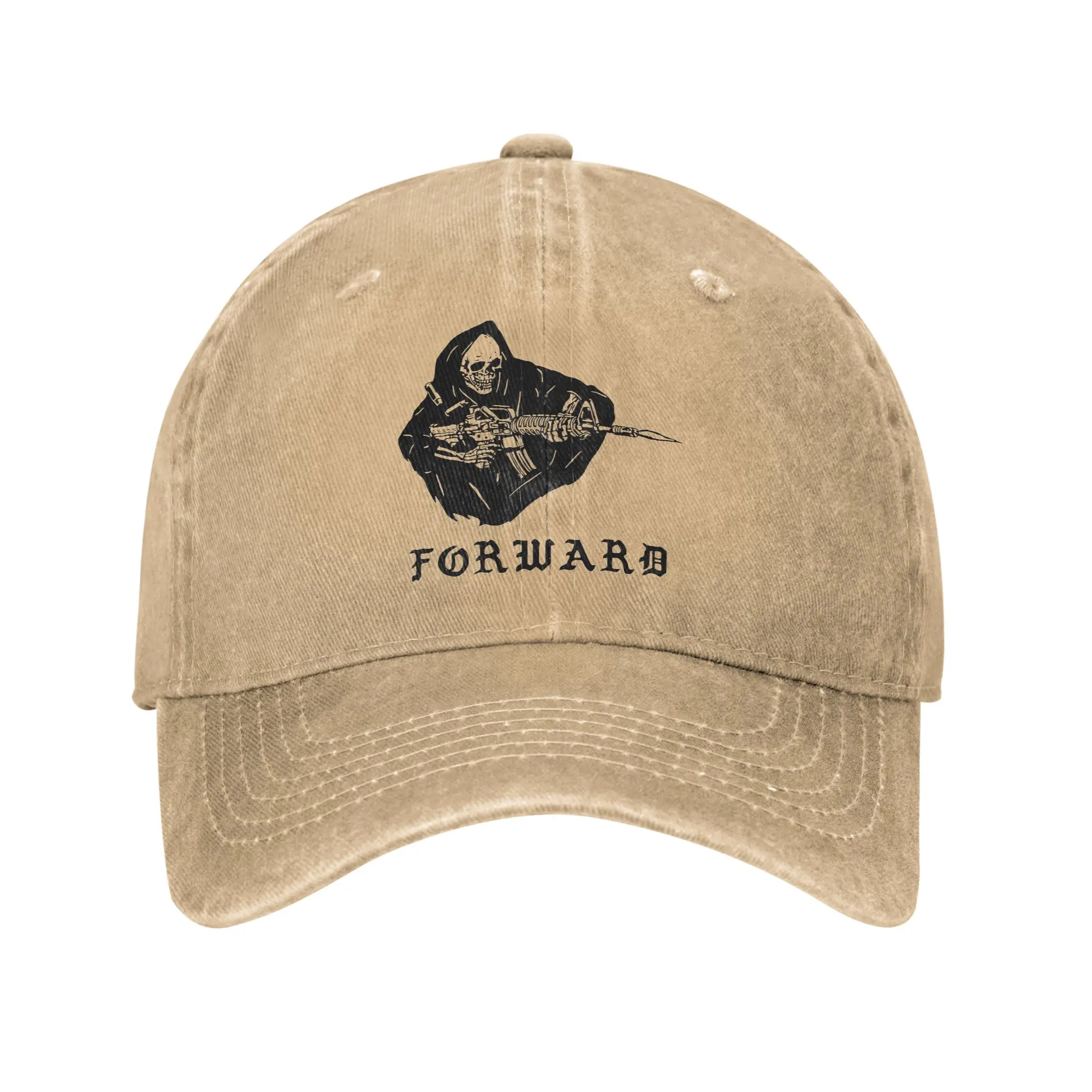 Casual Forward Observations Group Fog Baseball Cap Unisex Distressed Denim Washed Headwear  Outdoor All Seasons Travel Gift Cap