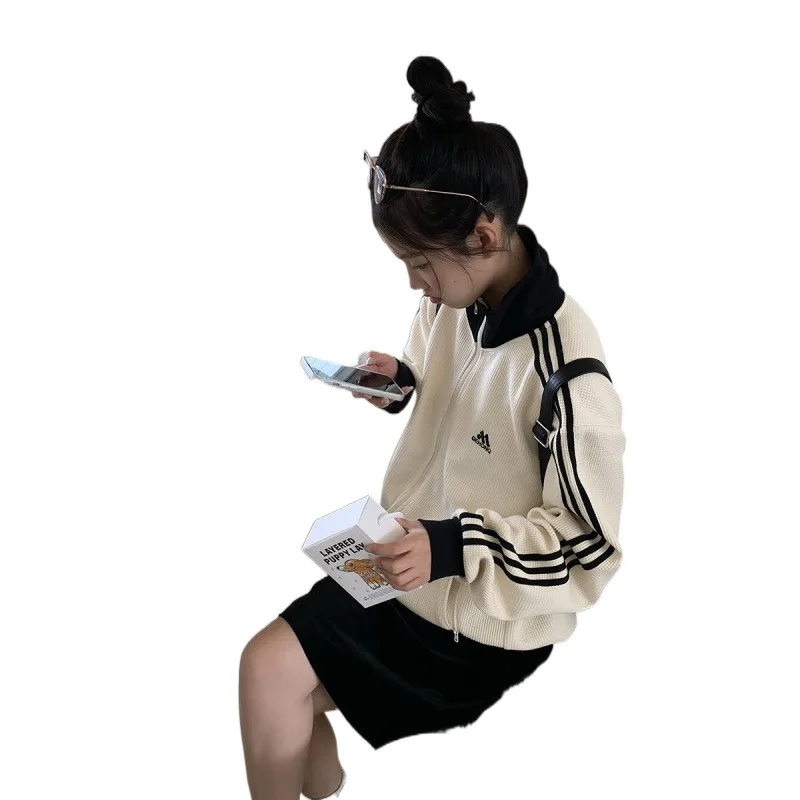 Womens Sweat Jacket 2025 New Coat Pure Color Zipper Casual Street Style Track Jacket Tops Female Trendy Korean Thin Outerwear