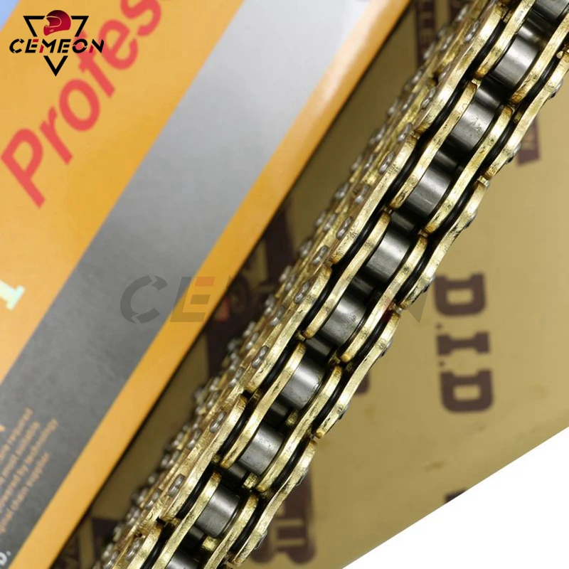 520HV 525HV 530HV Motorcycle High Quality Oil Seal Chain O-ring 520 525 530 Chain 120 Chain Link Drive Chain Thickened HV Gold