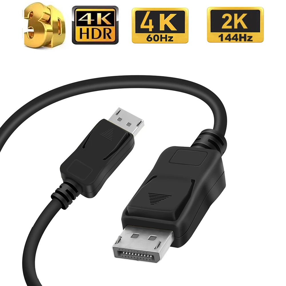 144Hz DisplayPort Cable 1.2 Display-Port Monitor Cable 4K 60Hz DisplayPort Male to Male cable for PC,Monitor,Video Card,laptop