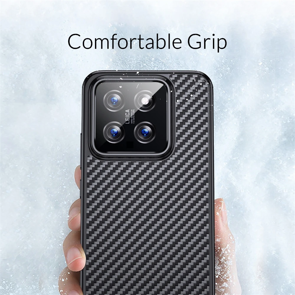 Kevlar Aramid Fiber Case for Xiaomi 13 14 Pro Magnetic Wireless Charging Shockproof Cover with Military Grade Drop Protection