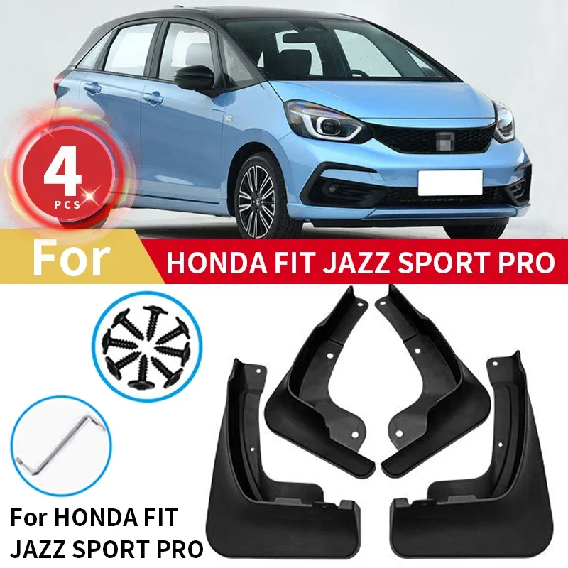 For Honda Fit Jazz Sport Pro 2021 4pds Car Mud Flaps Guards Mudflaps Front Rear Fender wheel Splash Guard Mudguards Car 