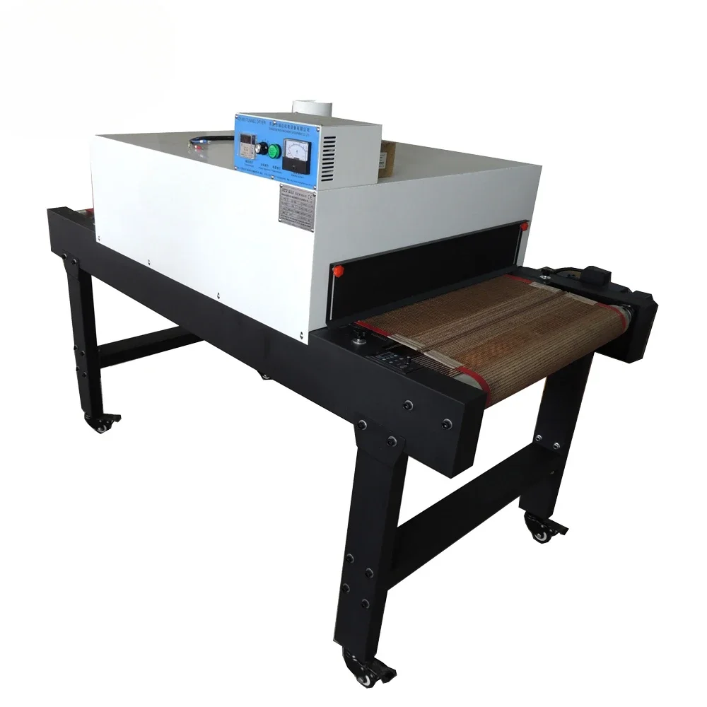 100X65CM screen printing conveyor belt dryer rear printing device heating area