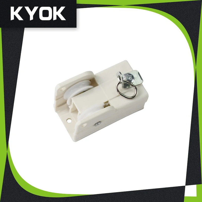 Braket Ekstensi Rel Gorden Warna Putih, Glider Rel Gorden Plastik dengan Pengait