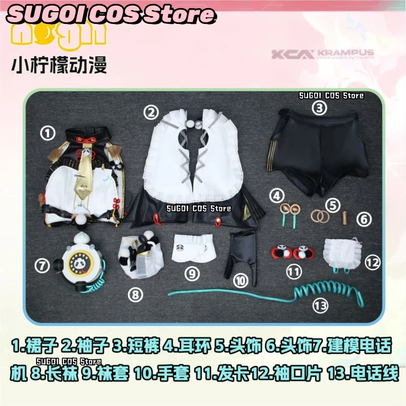 aBcSUGOI COS @ Bpanda لعبة الحيوانات Zenless منطقة صفر Dialyn تأثيري حلي مجموعة كاملة الزي الرسمي Escoffier تأثيري حلي دور #6