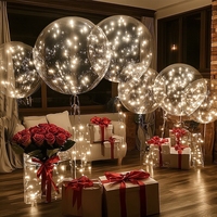 10pcs Led Balloon with Light Transparent Luminous Balloons Anniversary Wedding Birthday Party Decoration  Light Up Balloons
