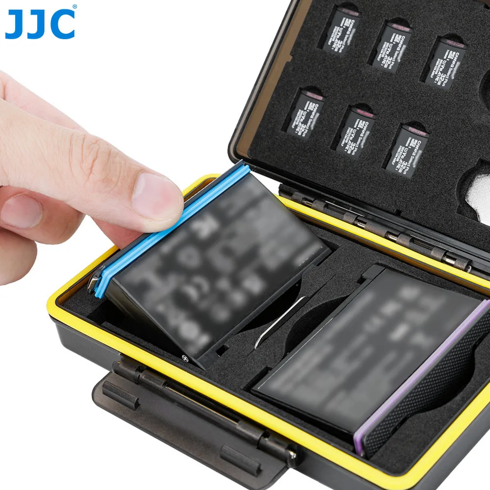 JJC Battery Case Holder for Insta360 X5 X4 X3 Batteries Portable Storage Case for TF Card Memory Card Airtag Storage Box