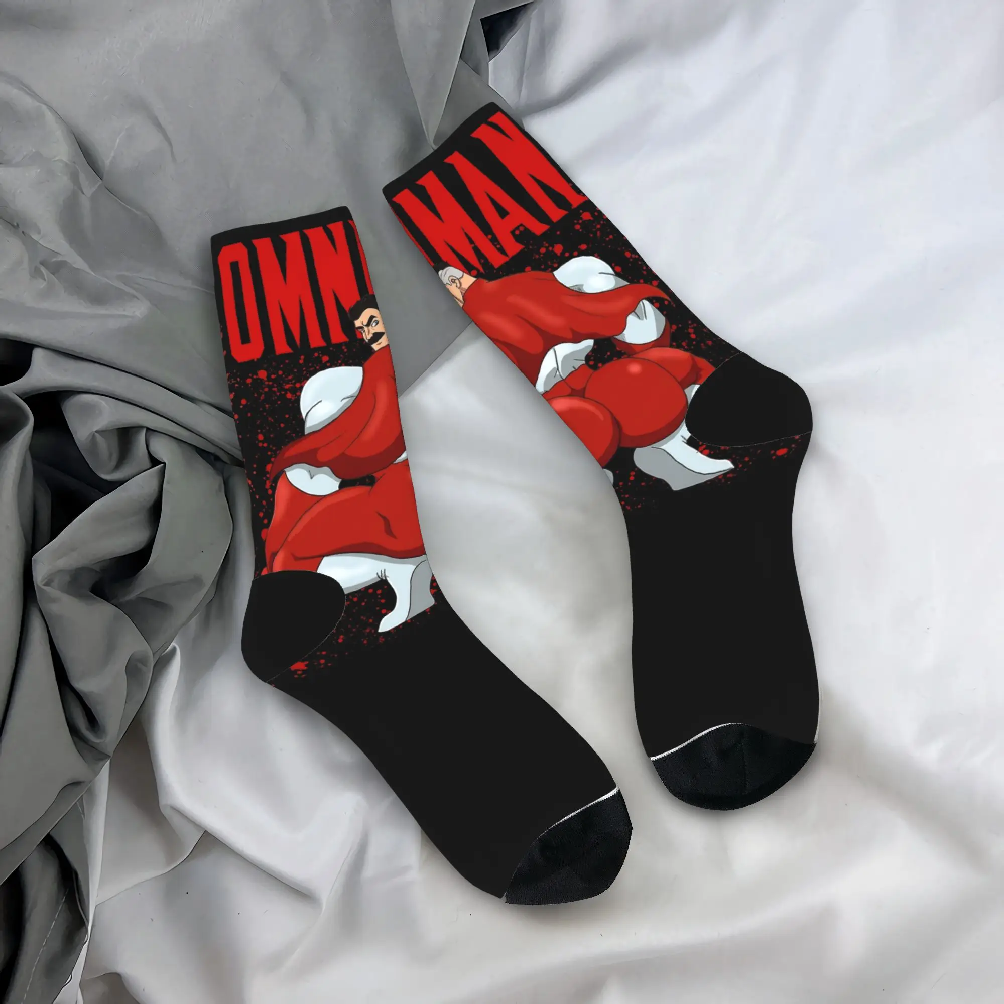 

Autumn Winter Retro Women Men Thicc Omni Man Gya invincibles Socks Breathable Basketball Socks