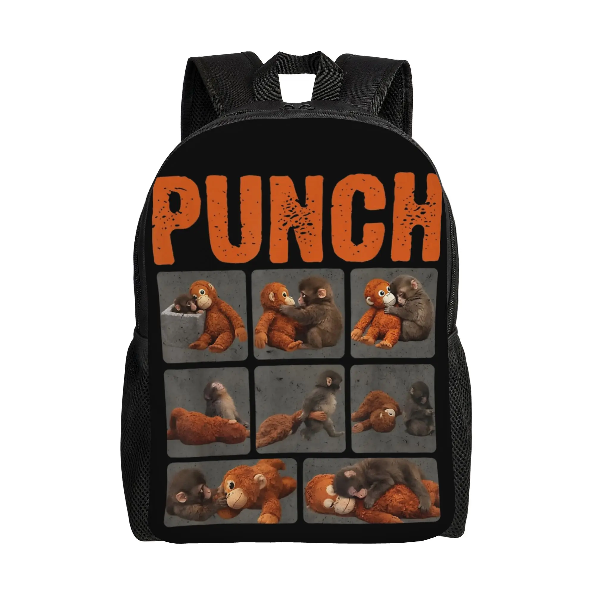 

Punch Monkey Cute Teenage Backpack Sports Student Business Daypack for Men Women Laptop Computer Shoulder Bag